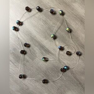 Long Brown beaded Necklace